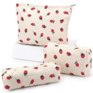 Makeup Bag 3 Pieces Large Capacity Cosmetic Bags Travel Toiletry Bag Organizer😜